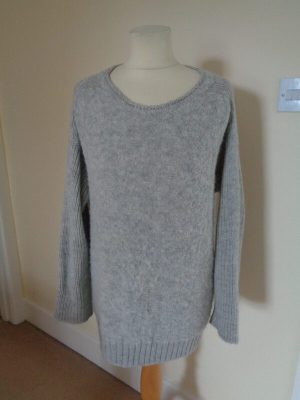 MARC CAIN PALE GREY WOOL MIX JUMPER