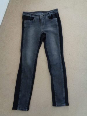 MARC CAIN GREY JEANS WITH BLACK SIDE PANELS