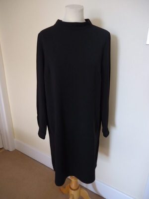 BODEN BLACK SHIFT DRESS - SIZE 14