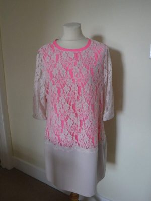 TED BAKER PALE PINK LACE DRESS