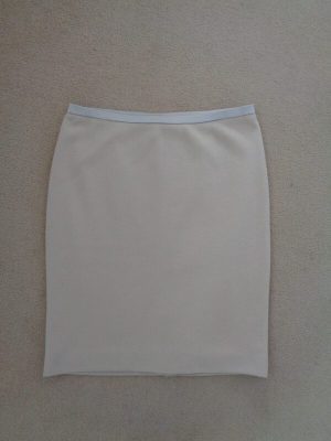 MARC CAIN BLUSH PINK/BEIGE VIRGIN WOOL AND CASHMERE SKIRT