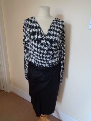 MARC CAIN BLACK AND WHITE DRESS
