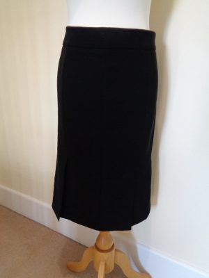 EMPORIO ARMANI BLACK SKIRT WITH FRONT AND BACK SPLITS