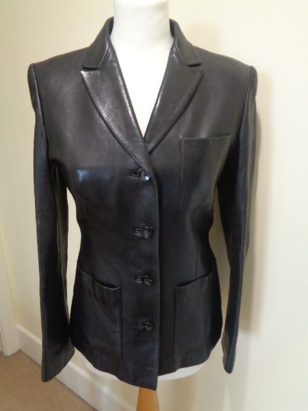 GUCCI STUNNING BLACK LEATHER JACKET WITH POCKETS