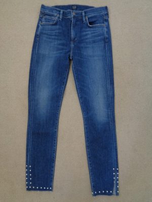 CITIZENS OF HUMANITY (COH) ROCKET HIGH RISE SKINNY STUDDED JEANS