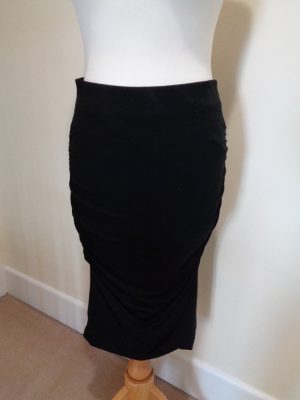 MARC CAIN BLACK SKIRT WITH RUCHED SIDE DETAIL